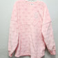 LARGE Walt Disney World Park 2022 Pale Pink Fuzzy Mickey Mouse Ear Spirit Jersey