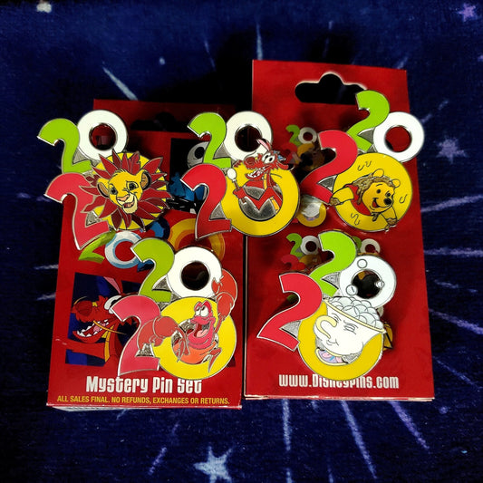 *5 Pin Set* Disney Parks 2020 Mystery Box Pooh, Mushu, Sebastian, Simba, & Chip