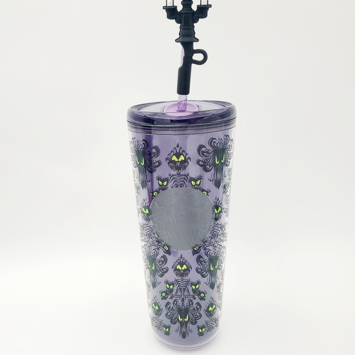 2026 Disney Parks Starbucks Haunted Mansion Wallpaper Travel 24 Oz Tumbler New