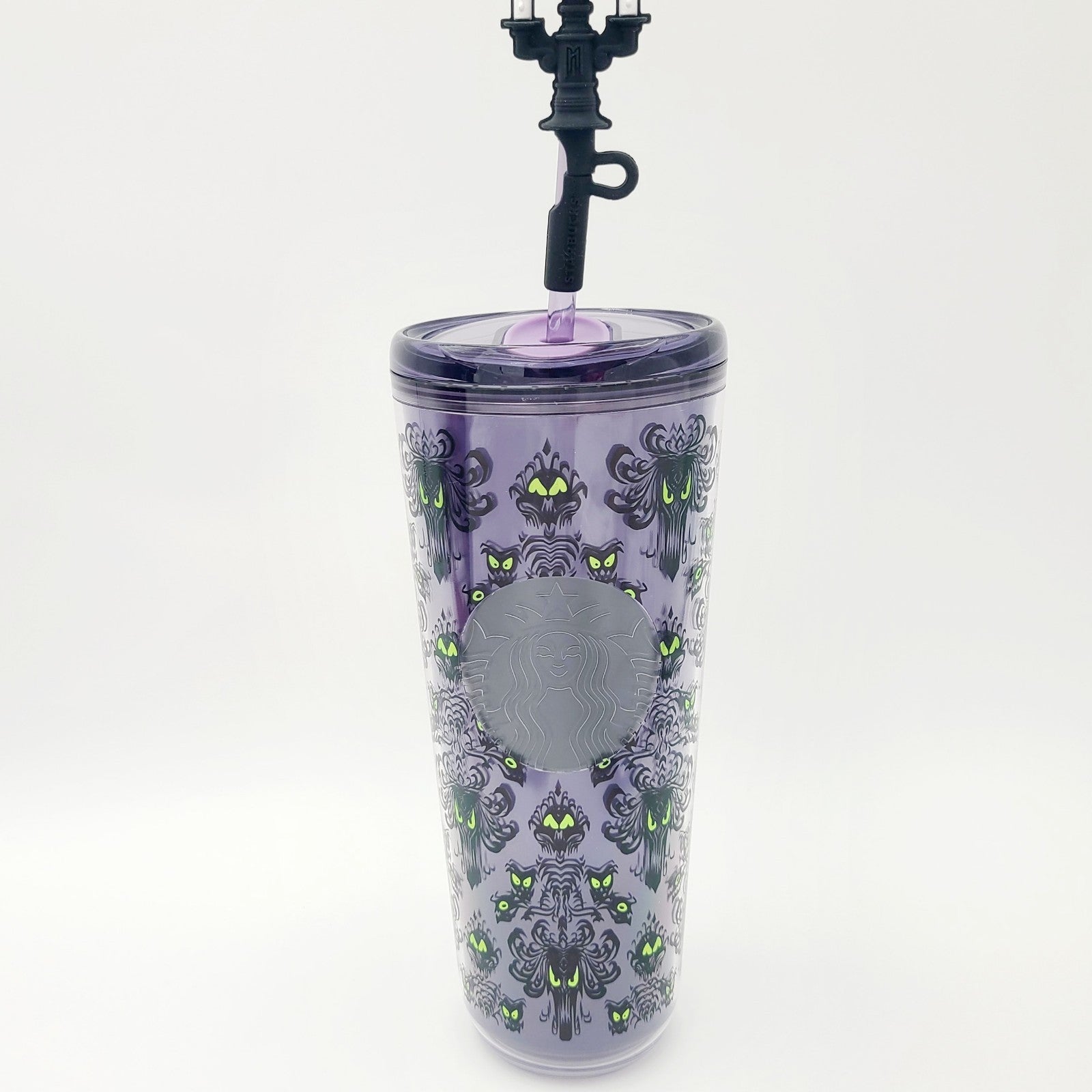 2026 Disney Parks Starbucks Haunted Mansion Wallpaper Travel 24 Oz Tumbler New