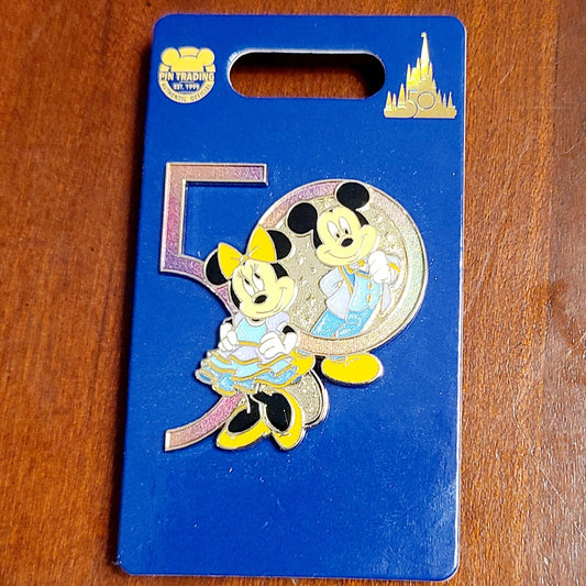 NEW 2021 Walt Disney World Parks 50th Anniversary Mickey & Minnie Mouse 50 Pin