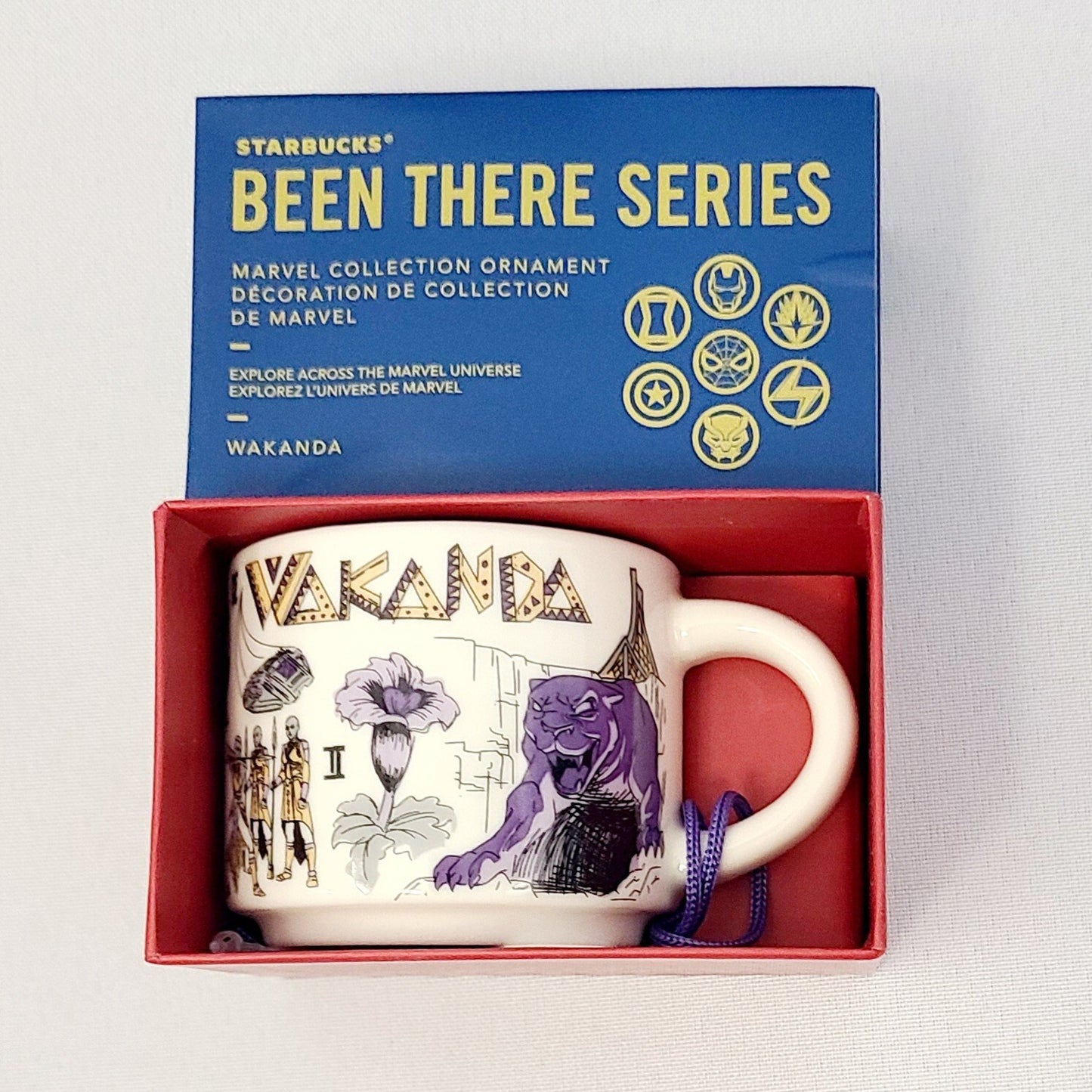 Disney Parks Starbucks Been There Black Panther Wakanda Forever ORNAMENT 2oz Mug