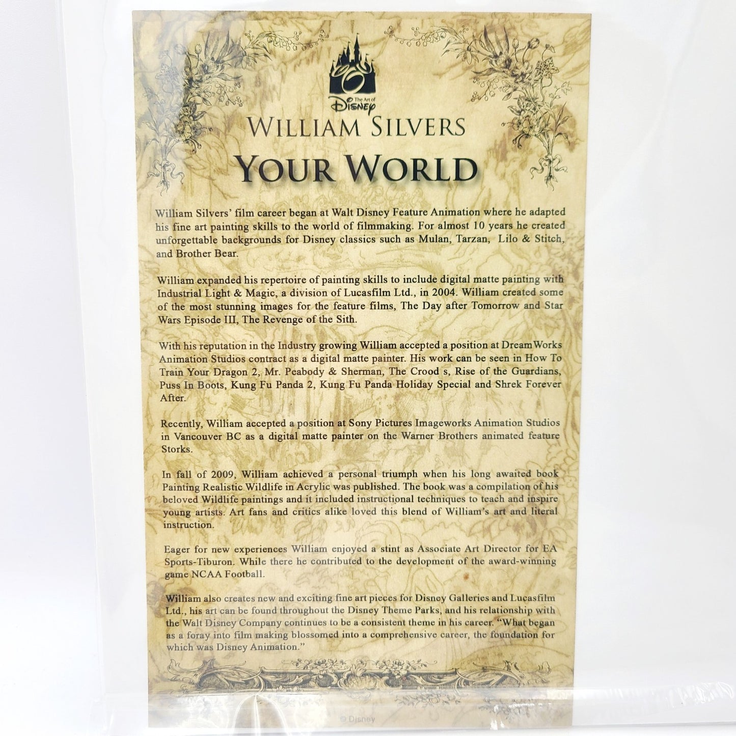 SIGNED Disney Park Little Mermaid Ariel Your World William Silvers Print 14”x18”