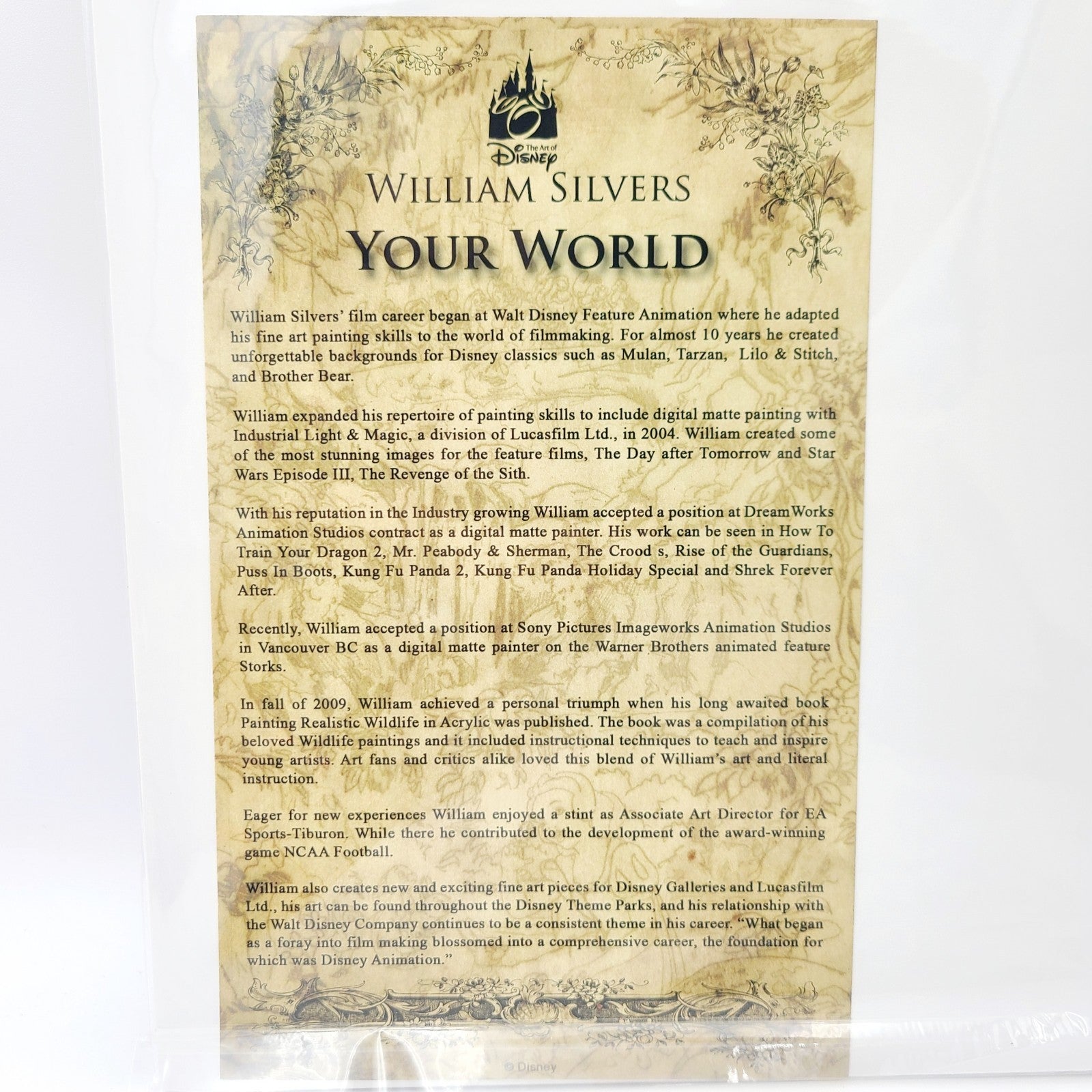 SIGNED Disney Park Little Mermaid Ariel Your World William Silvers Print 14”x18”