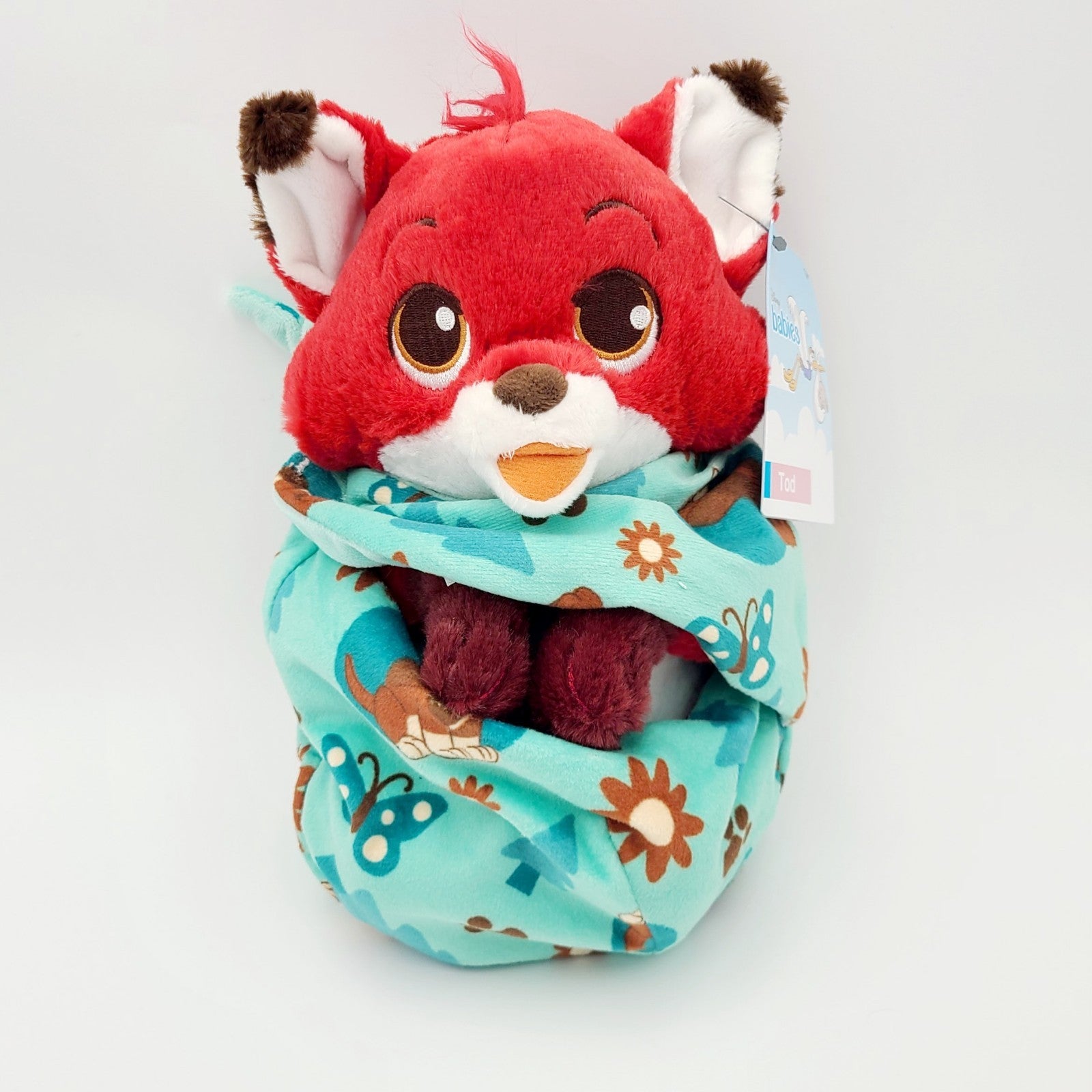 Walt Disney World Parks Babies Baby Tod Fox & The Hound Blanket Pouch Plush NEW