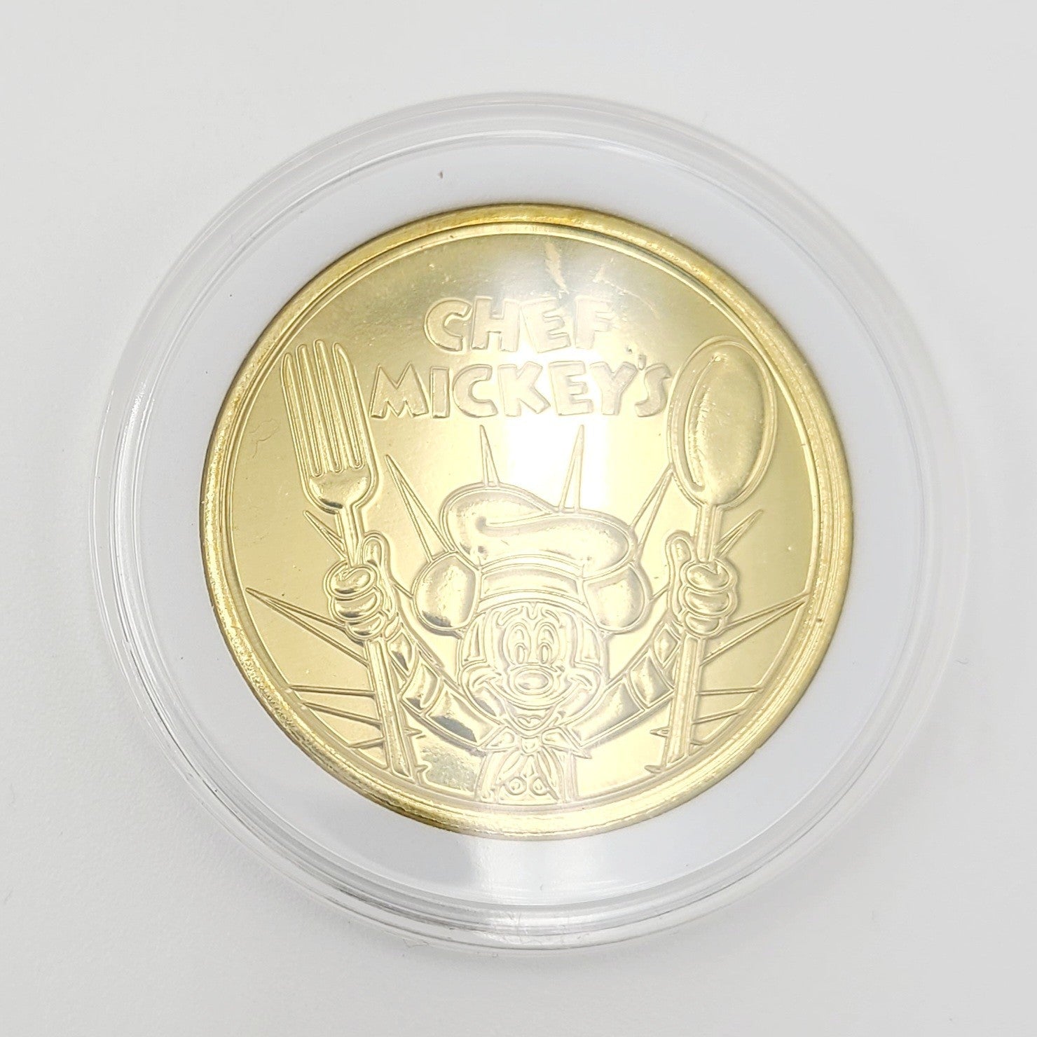2025 Chef Mickeys Coin Walt Disney World Park Gold Color Metal Contemporary NEW
