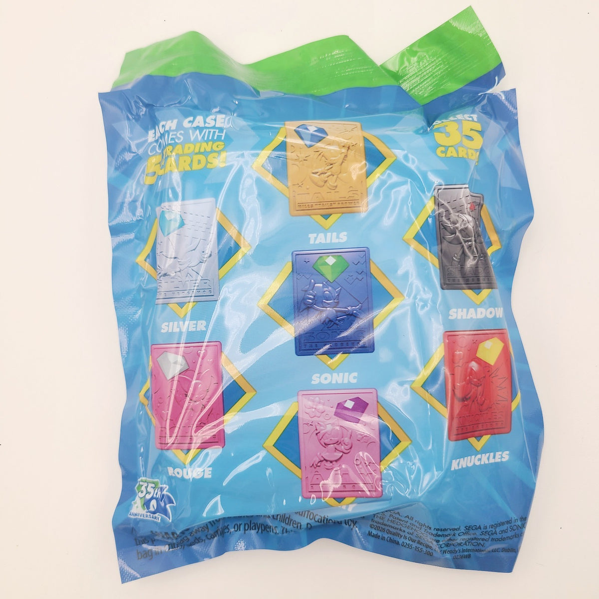 SEALED 2026 Wendys SONIC the Hedgehog BLUE 5 Trading Card Set Case Wendy Wendy's