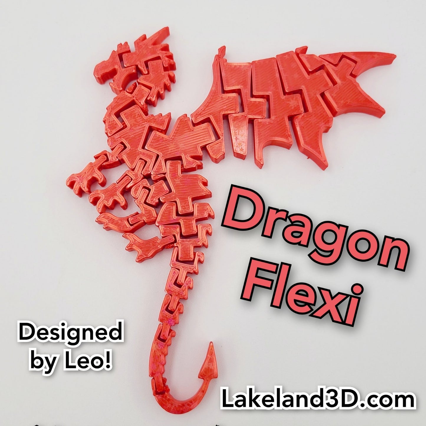 *Unicorn & Dragon* 3D Printed Flexi Fidget Toy Decor Gift Decoration Lakeland3D