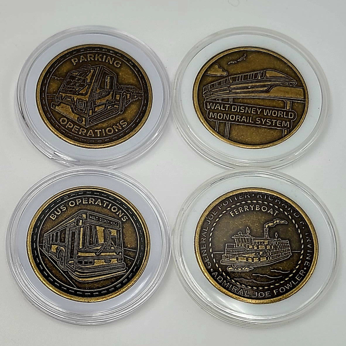 *4 Transportation Coin* 2026 Disney Parks Monorail Collection Set Medallion WDW