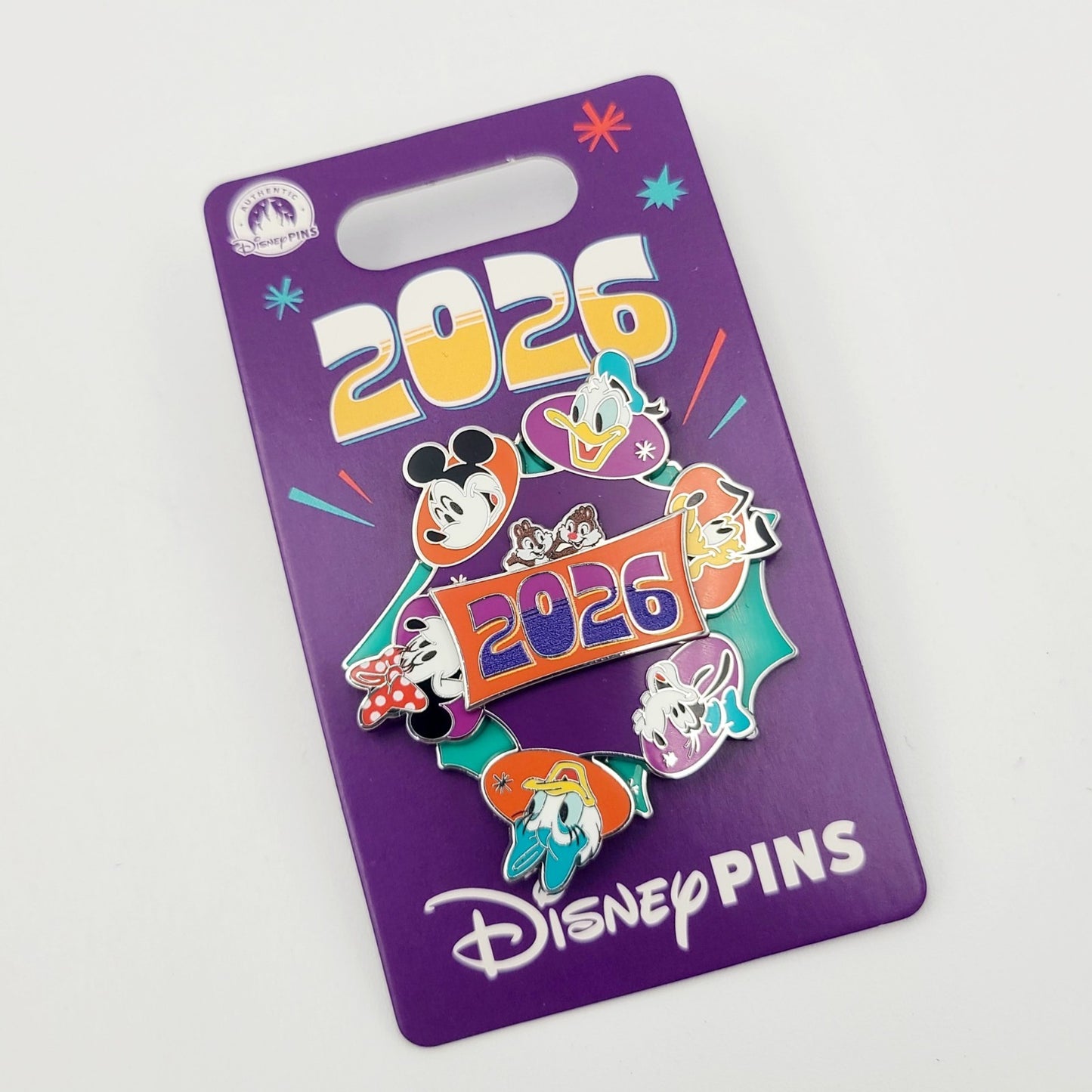 2026 Disney Parks Dated Spinner Mickey Minnie Donald Daisy Goofy Chip Dale Pin