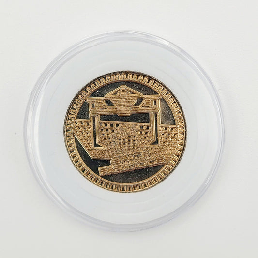Tron Space Paranoids Coin Disney Park Flynns Arcade Golden Color Metal Medallion