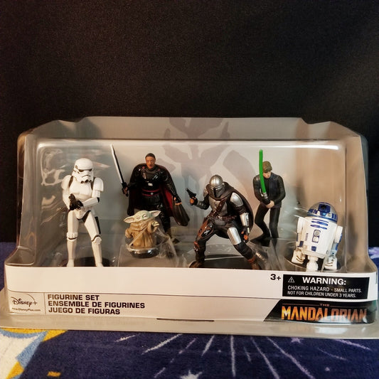 NEW Disney Parks Star Wars The Mandalorian 6pc Figure Figurine Set Cake Toppers