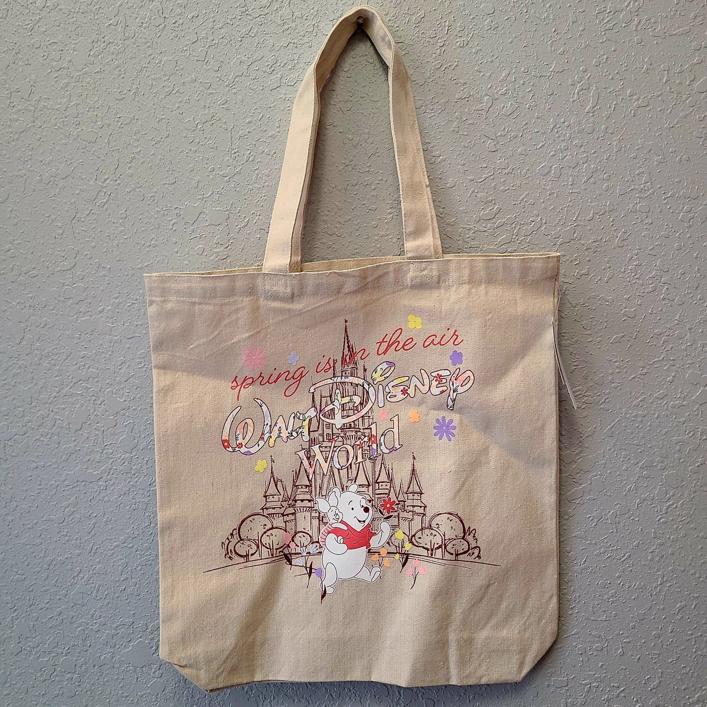2026 Walt Disney World Park Winnie the Pooh Spring is in the Air Tote Bag Piglet