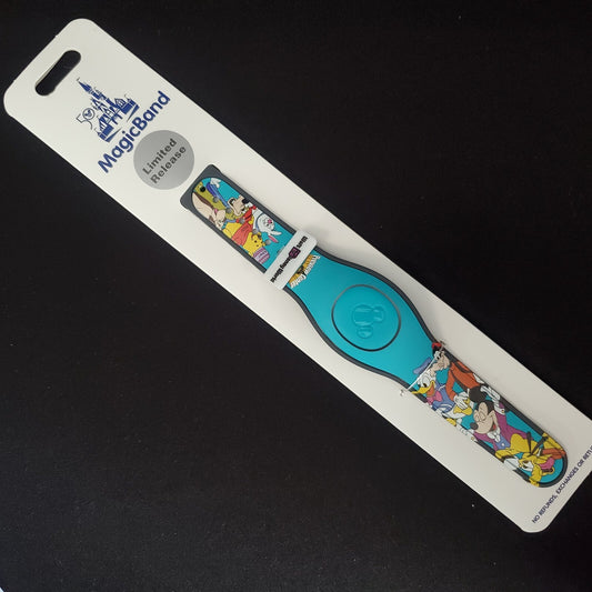2021 Disney World 50th Anniversary Vault Magic Band LR Brer Bear Pooh Fab 5 Blue