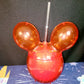 New Disney Parks Exclusive Mickey Mouse Red Balloon Ears Sipper Cup With Straw