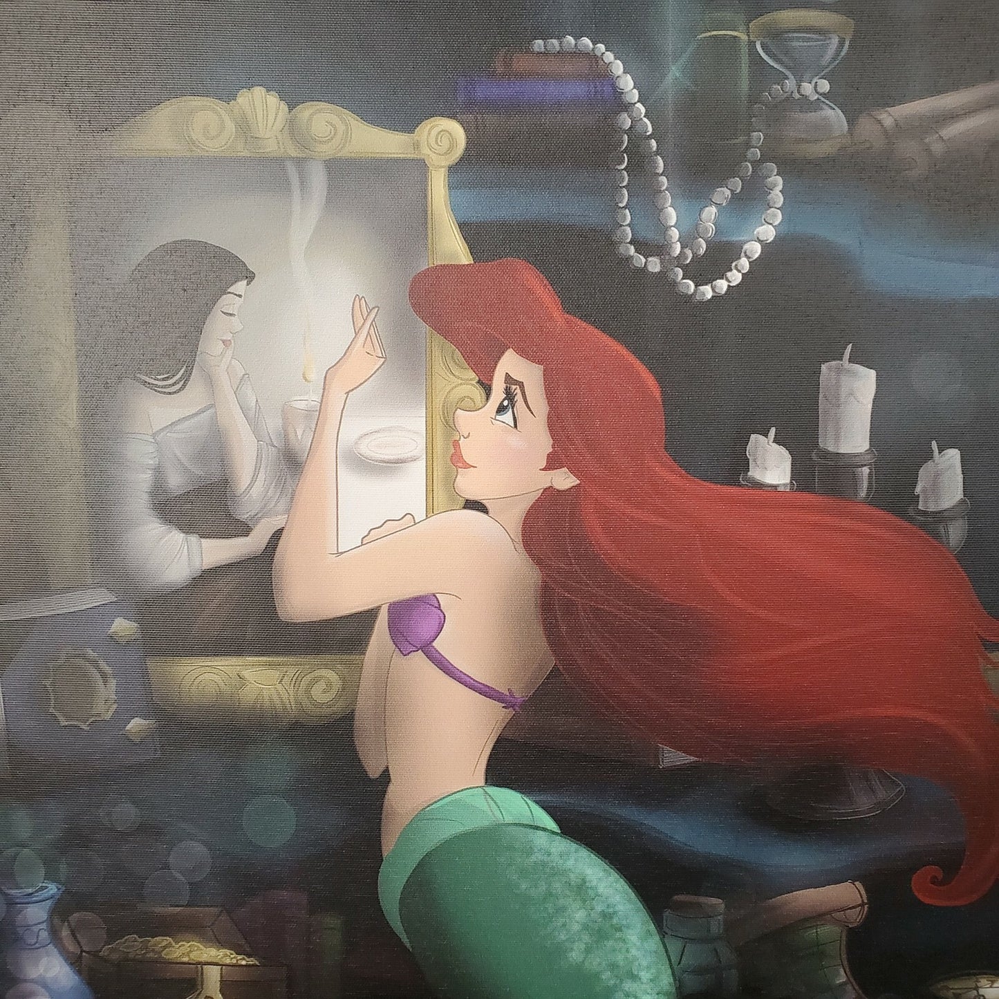 Disney Fan Art of Heather L. Bean 16"x20" Canvas The Flame Mermaid Ariel Digital