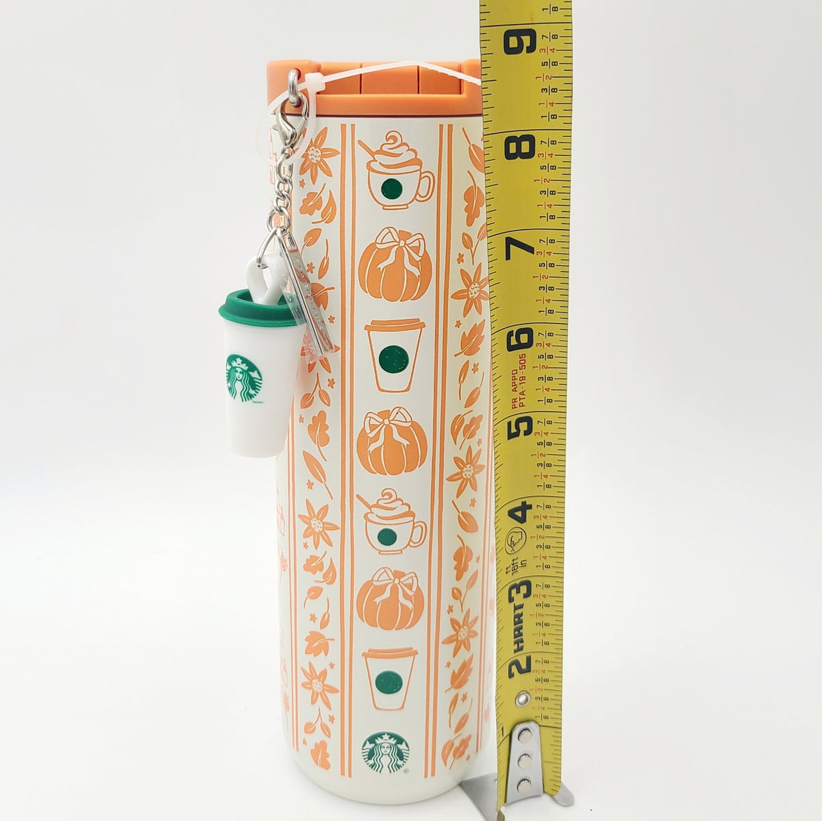 2026 Disney Parks Fall Starbucks Pumpkin Steel Tumbler Bottle Lid Spout Keychain