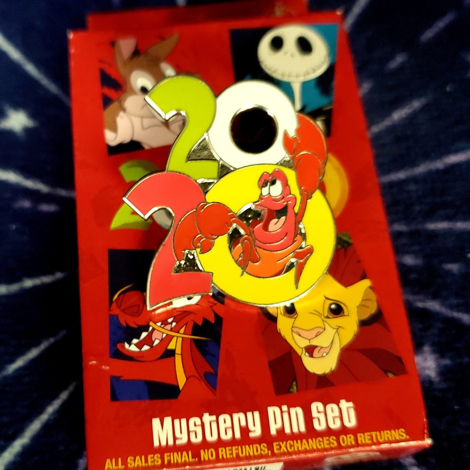 *5 Pin Set* Disney Parks 2020 Mystery Box Pooh, Mushu, Sebastian, Simba, & Chip