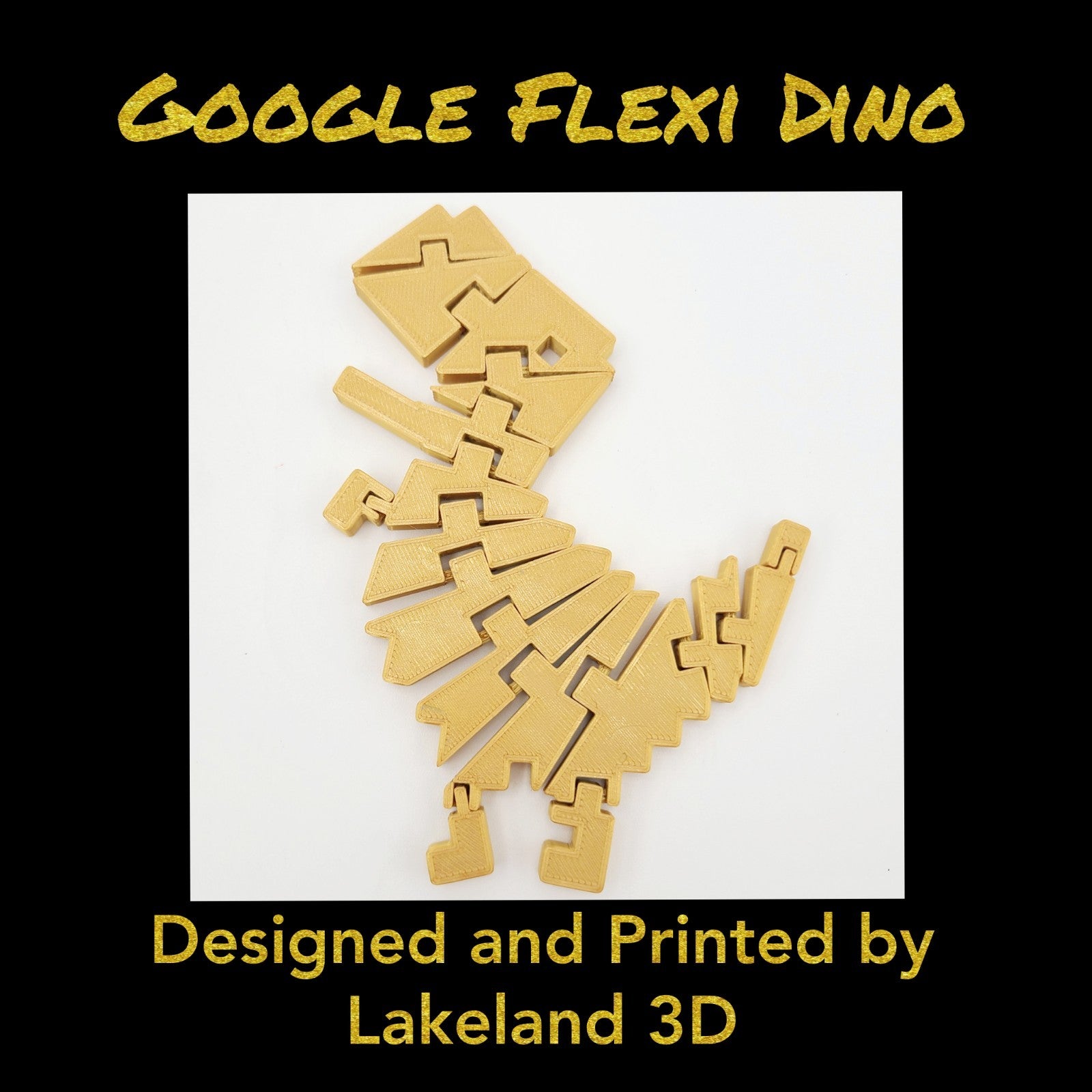 *Choose Color* 3D Printed Chrome DINO Dinosaur T-Rex Flexi Fidget Toy Decor Gift