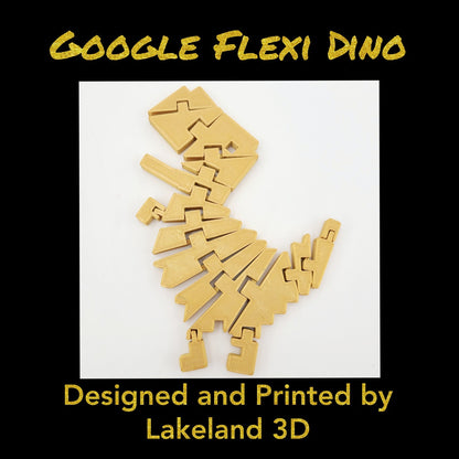 *Choose Color* 3D Printed Chrome DINO Dinosaur T-Rex Flexi Fidget Toy Decor Gift