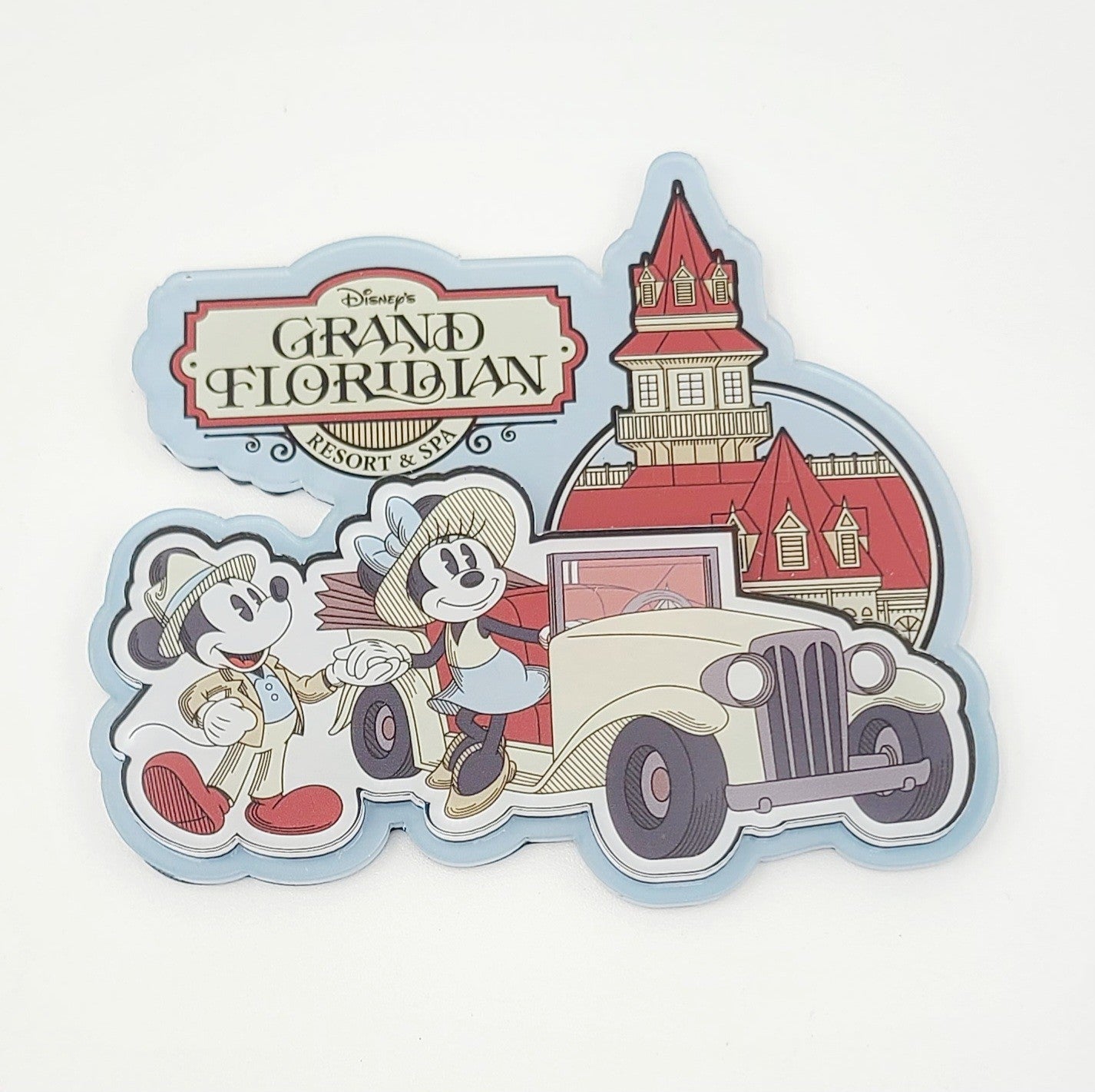 Disney World Parks Grand Floridian Resort & Spa Magnet Mickey & Minnie Car NEW