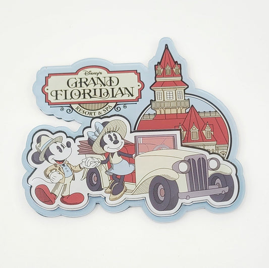 Disney World Parks Grand Floridian Resort & Spa Magnet Mickey & Minnie Car NEW