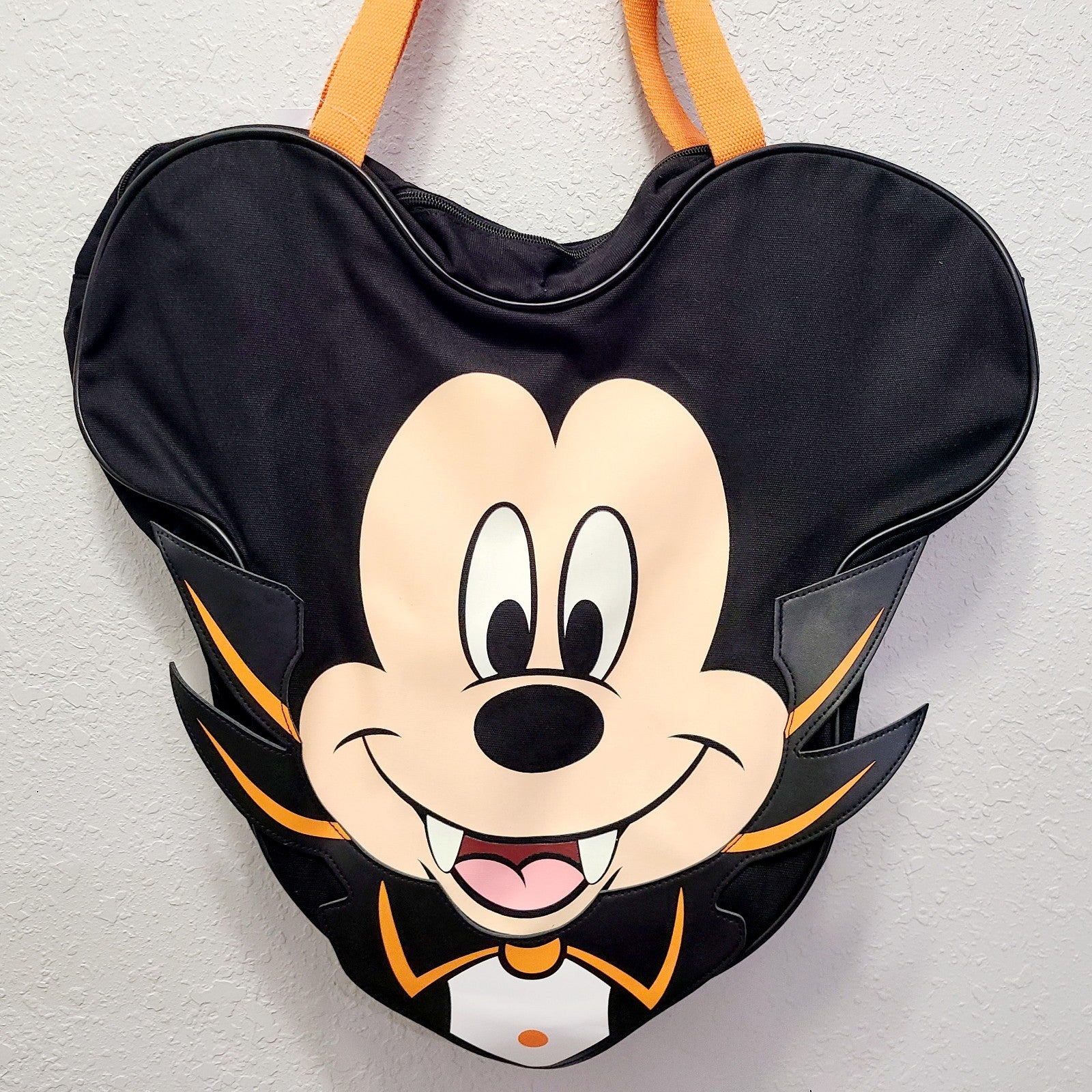 Walt Disney World Parks 2025 Halloween Vampire Mickey Mouse Canvas Tote Bag NWT