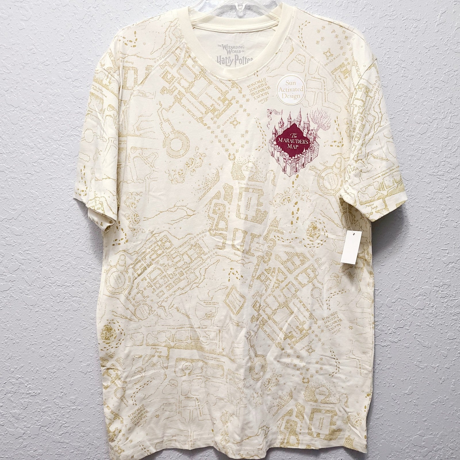 LARGE Shirt Harry Potter Marauder's Map  Universal Studio Wizard World Sun Act