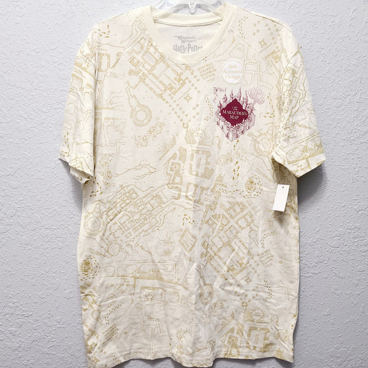 LARGE Shirt Harry Potter Marauder's Map  Universal Studio Wizard World Sun Act