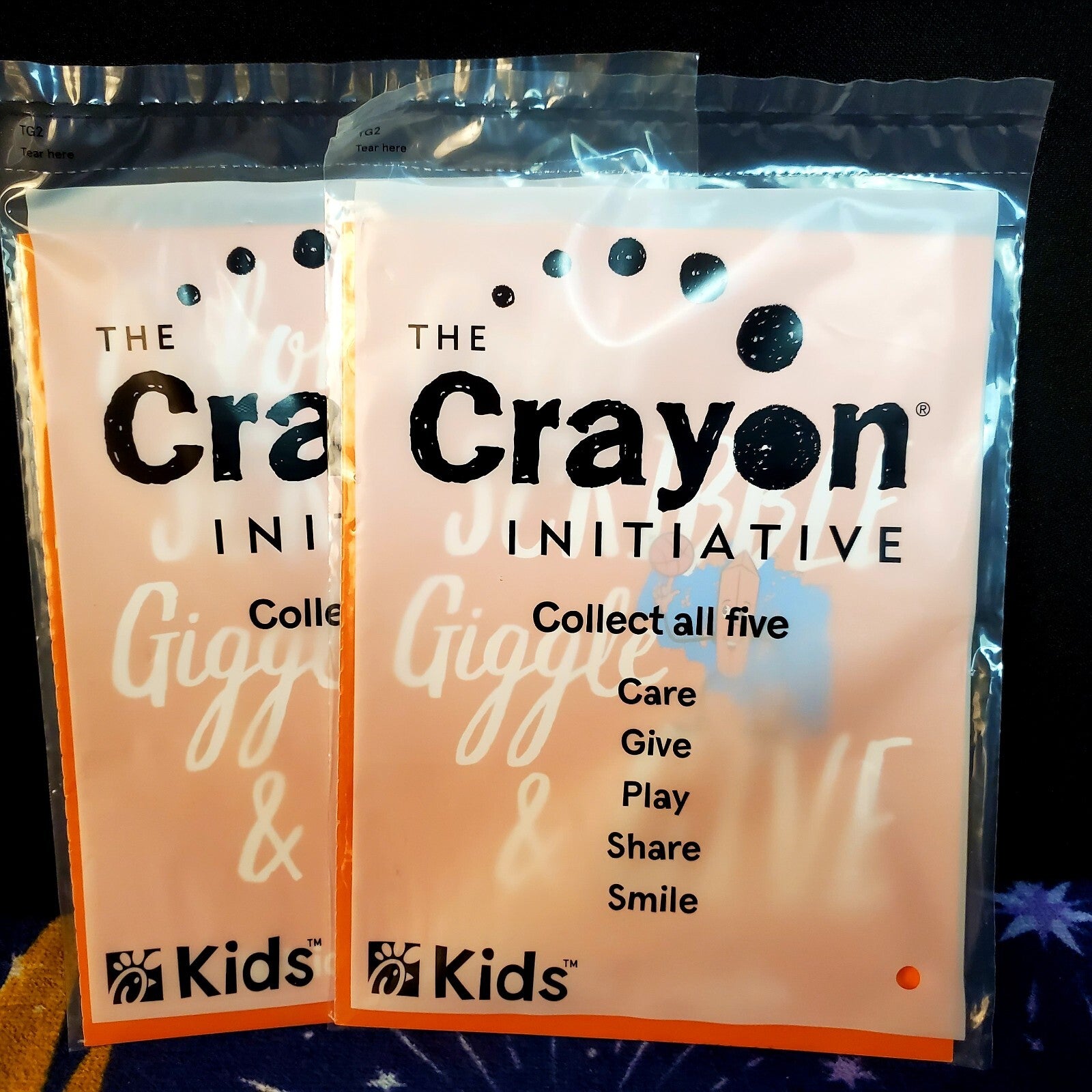 *2 Books* 2022 Chick-fil-A Kids Meal Activity Crayon Initiative "Giggle & Give"