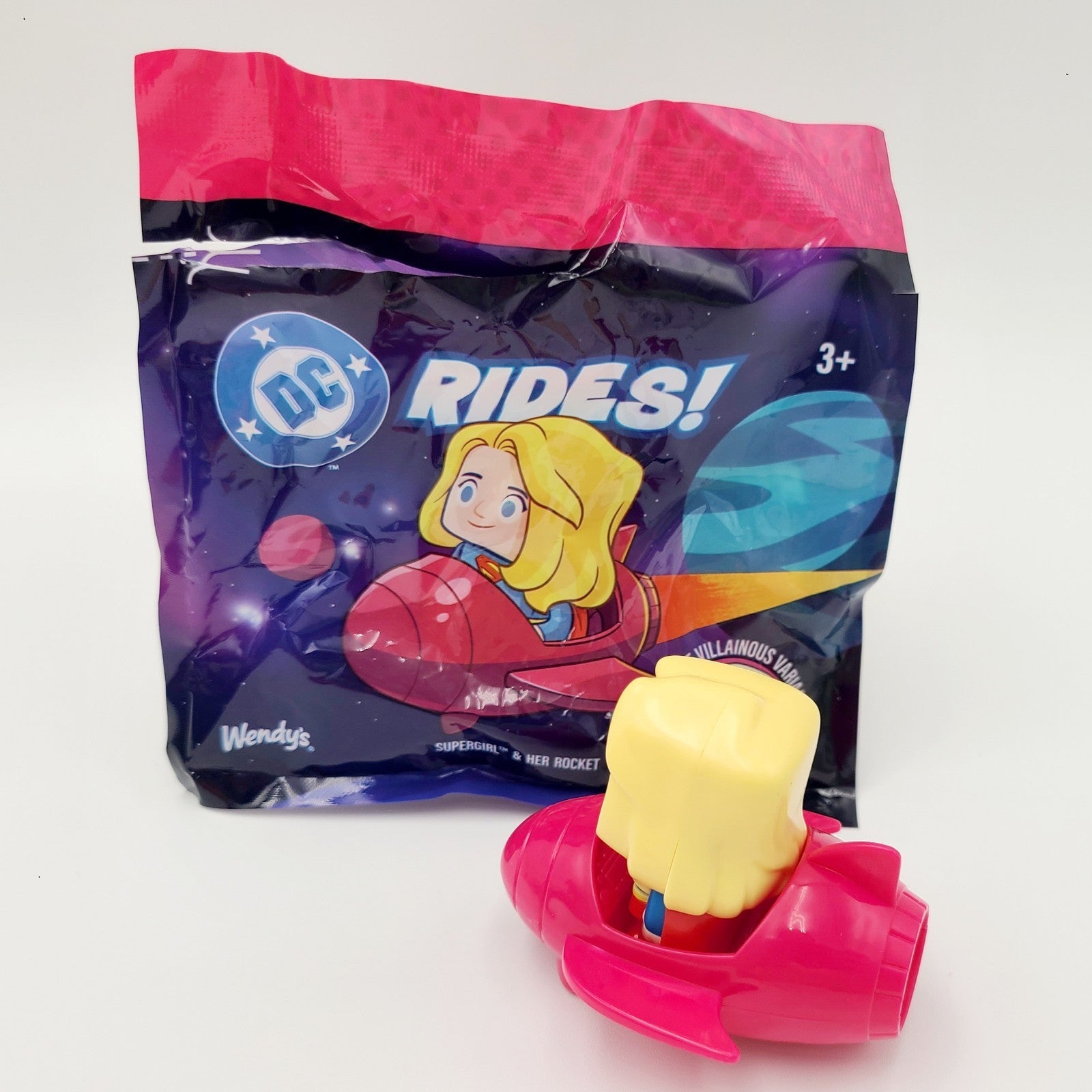 Wendy's DC Rides Supergirl & Her Rocket Kids Meal Toy 2026 Normal Figure Opened