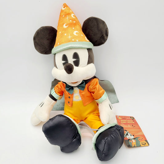 2025 Walt Disney World Parks Halloween Wizard Mickey Mouse Pumpkin Plush New