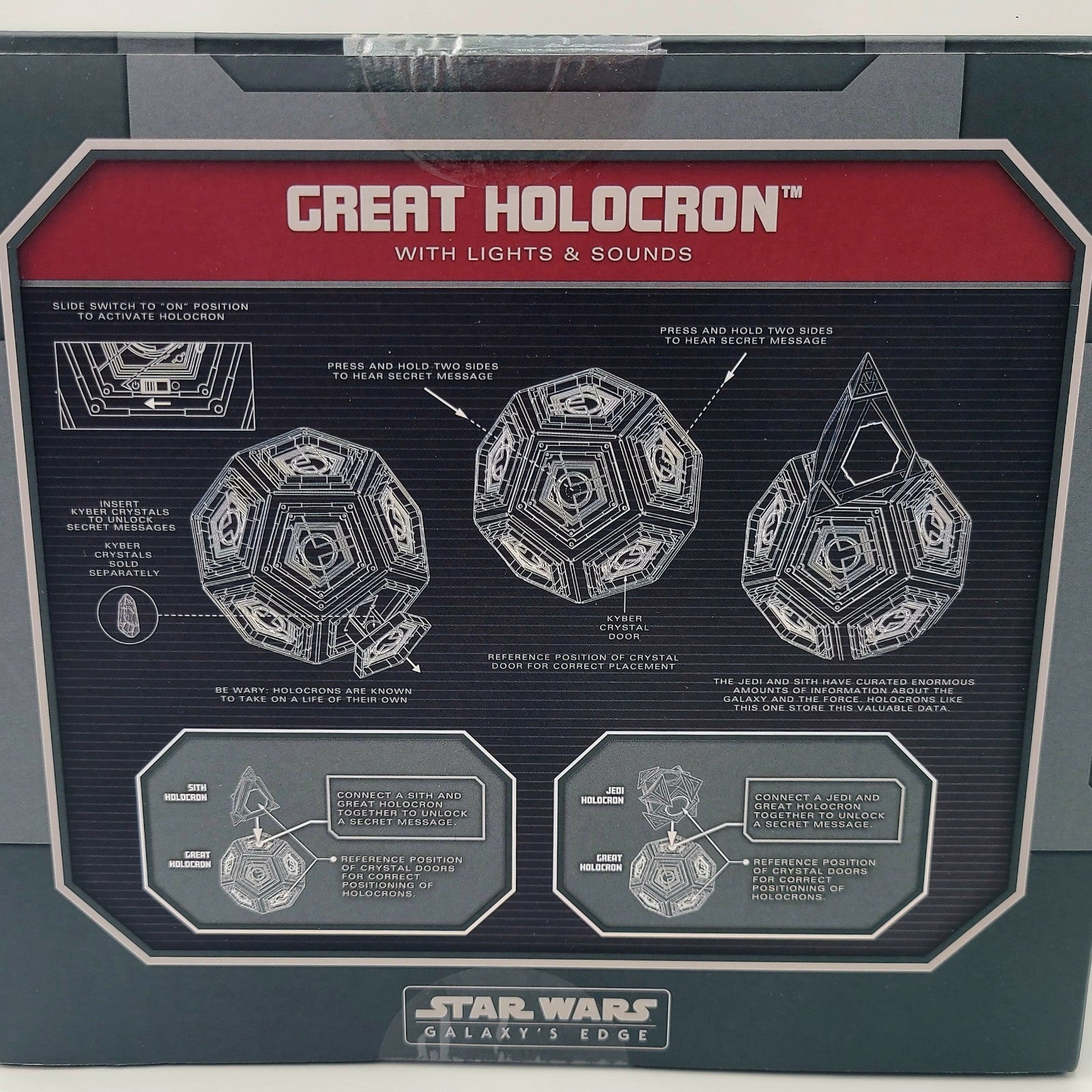 2026 Walt Disney World Parks Star Wars Galaxy’s Edge Great Holocron Light Sound