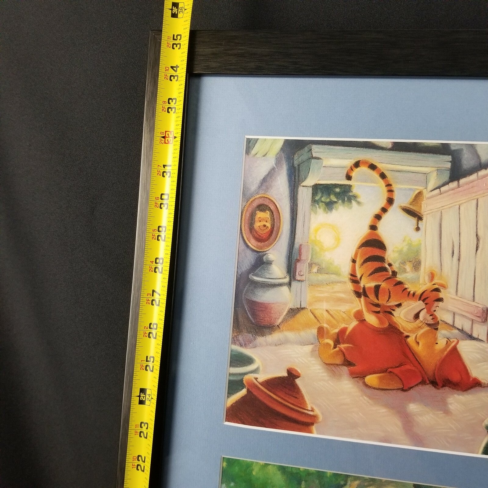SIGNED/Autographed Disney Parks Winnie the Pooh Framed Art Artwork Piglet Roo