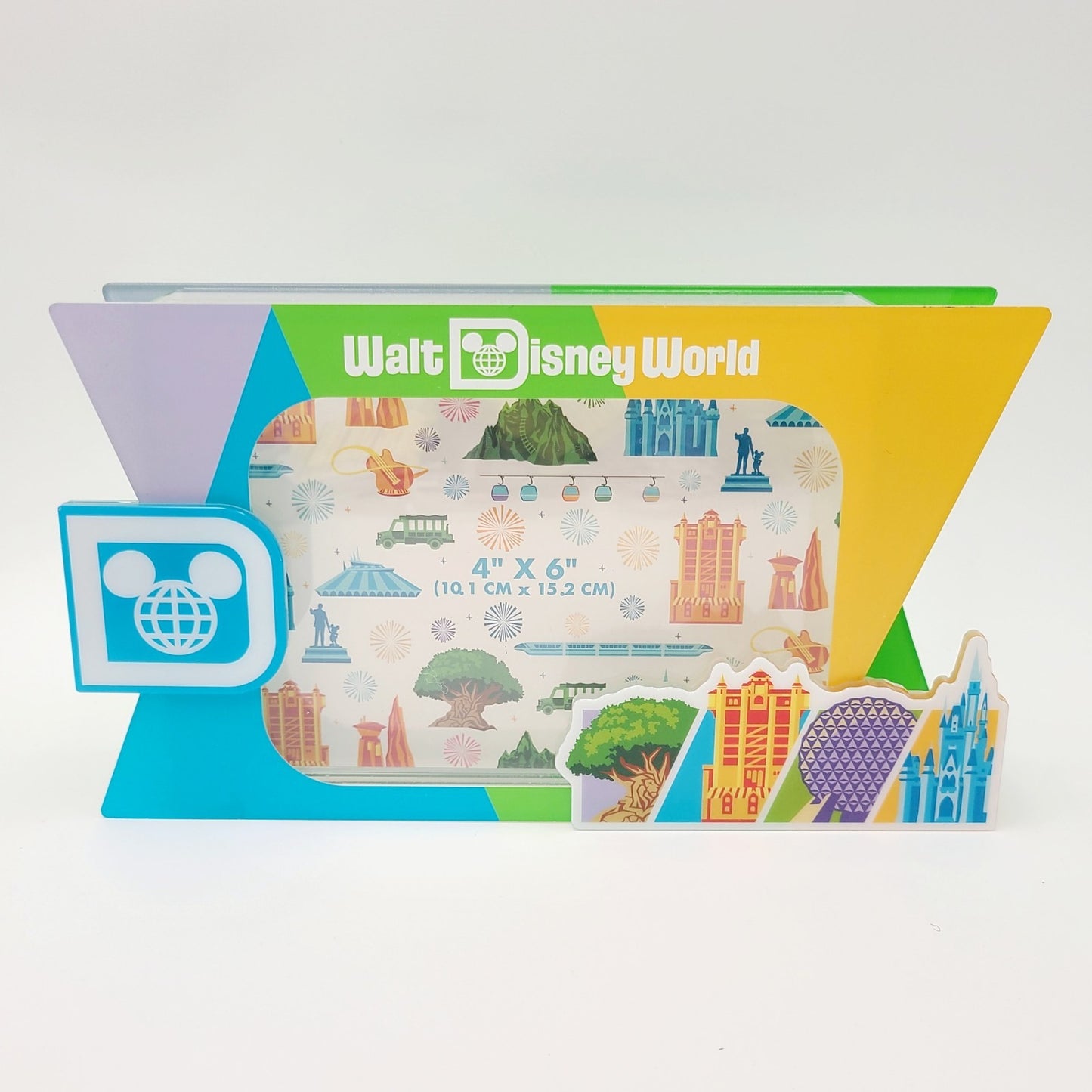 Walt Disney World 4 Parks Icons Magic Kingdom Epcot Animal Photo Frame 4" x 6”
