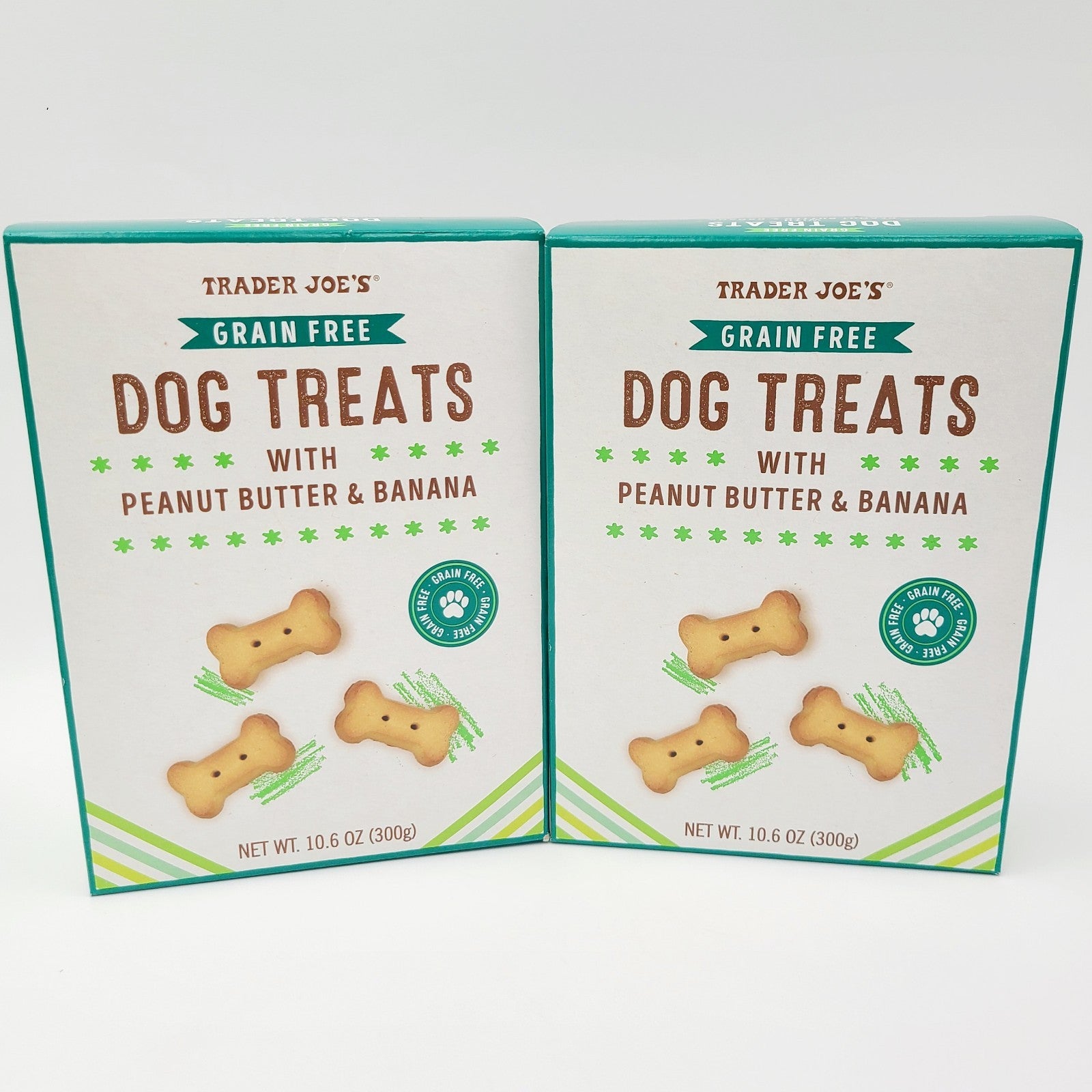 *2 Pack* Trader Joe's Dog Treats Peanut Butter & Banana Grain Free 10.6 oz Each