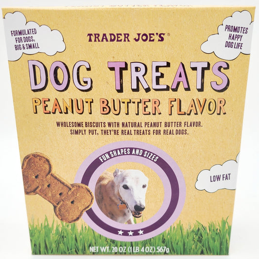 NEW Trader Joe's Dog Treats Peanut Butter Flavor For Big & Small Dogs (24 OZ)