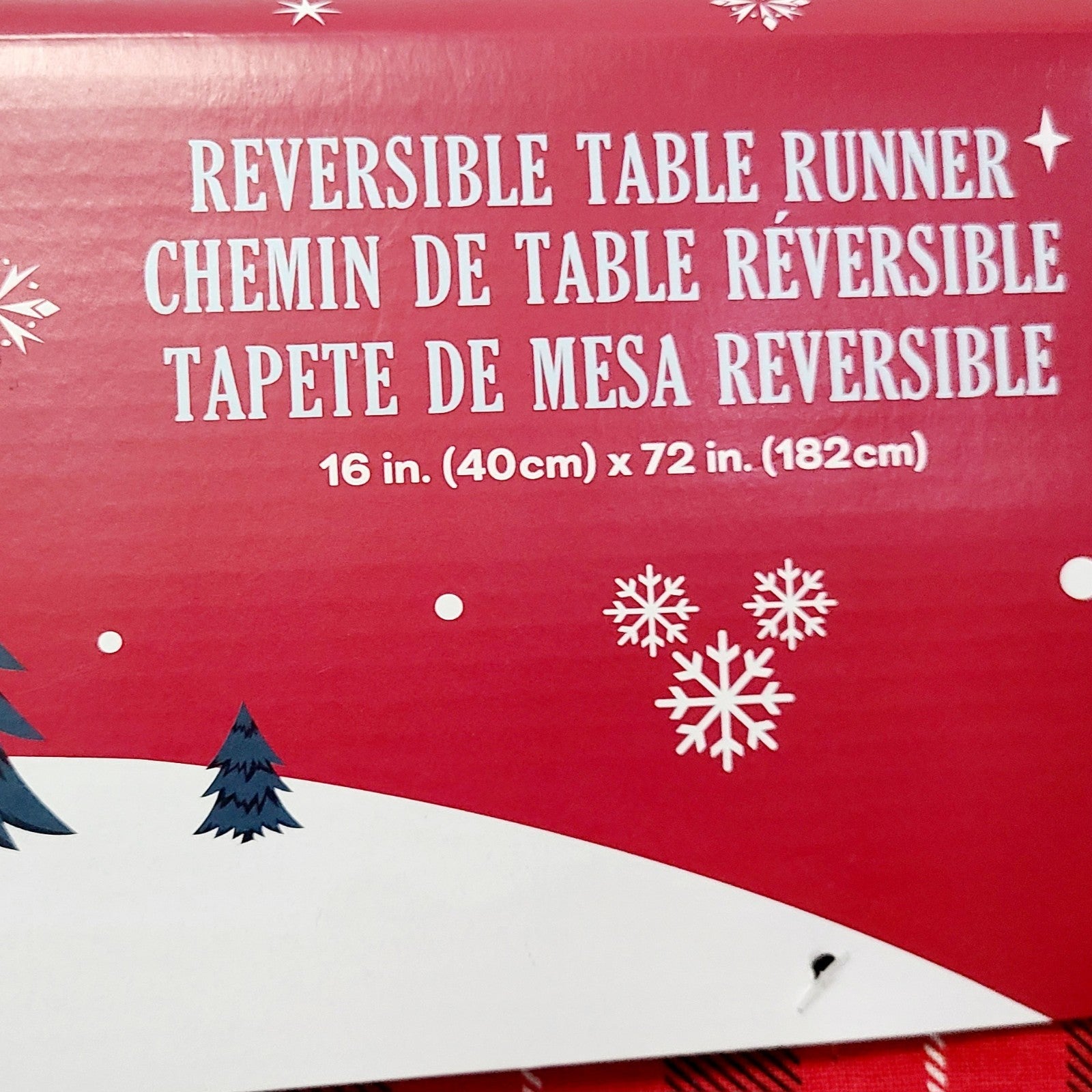 2021 Disney Parks Santa Sleigh Ride Holiday Christmas Reversible Table Runner
