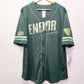 LARGE Disney Parks Star Wars ENDOR 83 Ewok Adult Baseball Jersey Button Shirt