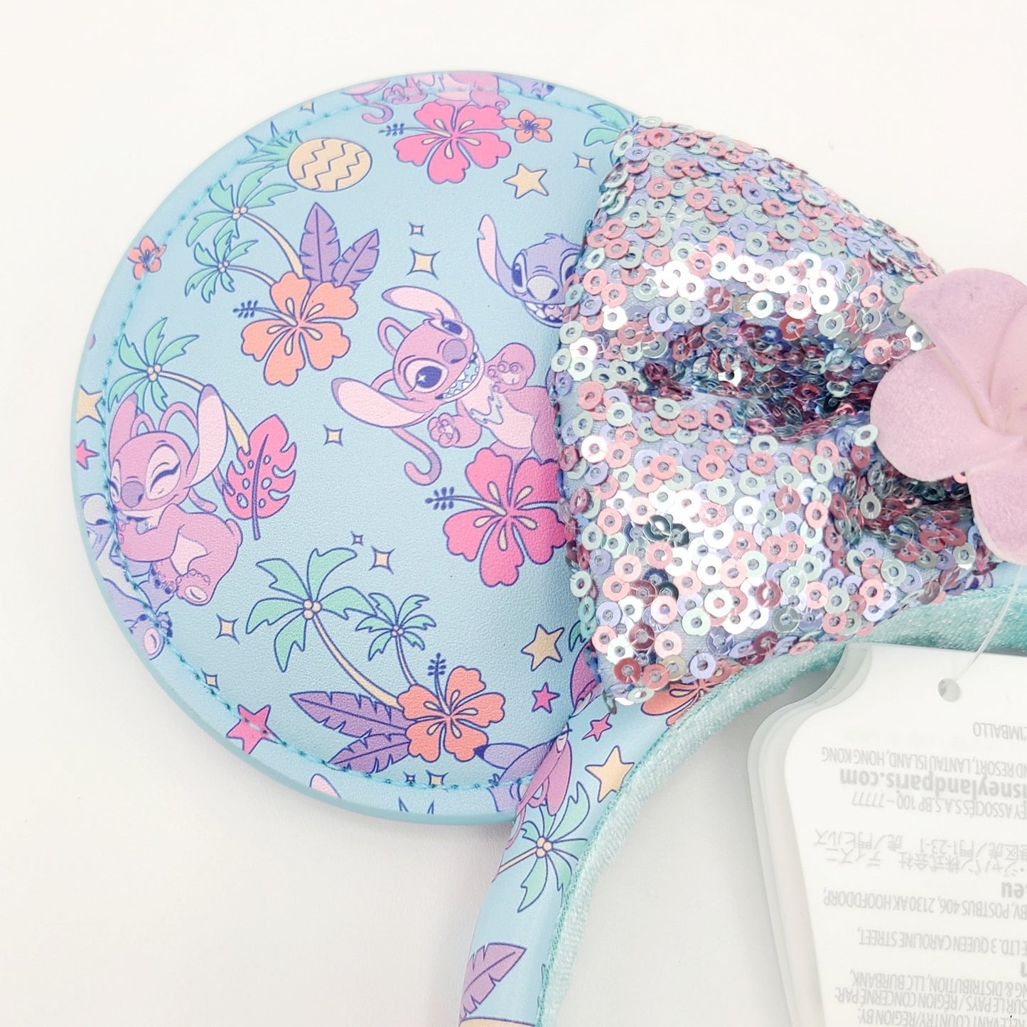 2026 Disney Parks Stitch & Angel Hibiscus Spring Minnie Ear Headband Ears New
