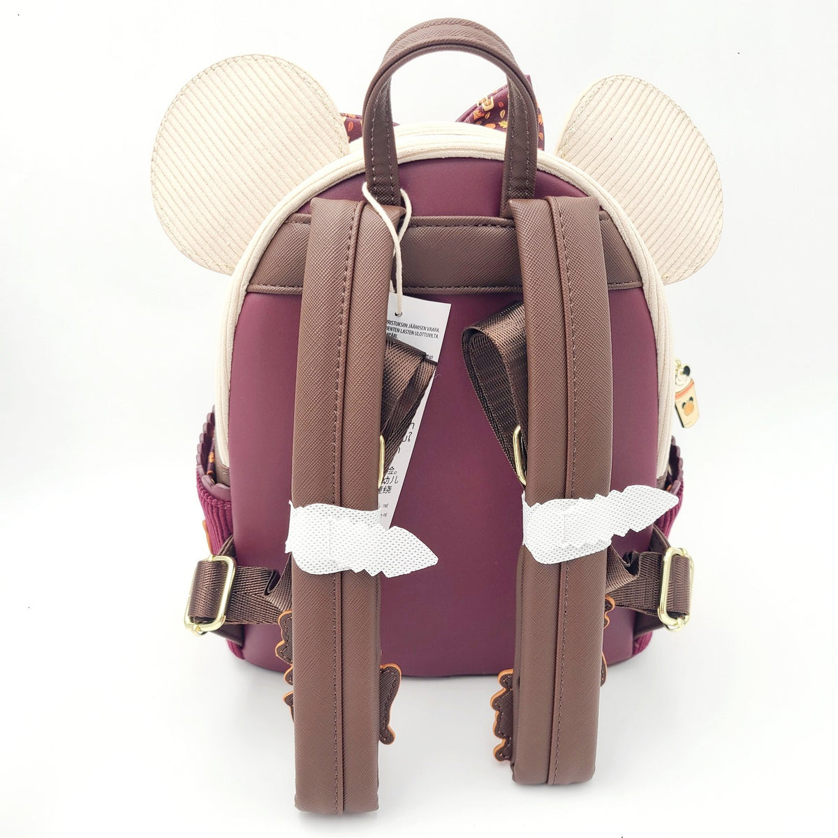 2026 Disney Parks Loungefly Minnie Mouse Fall Autumn Corduroy Mini Backpack New
