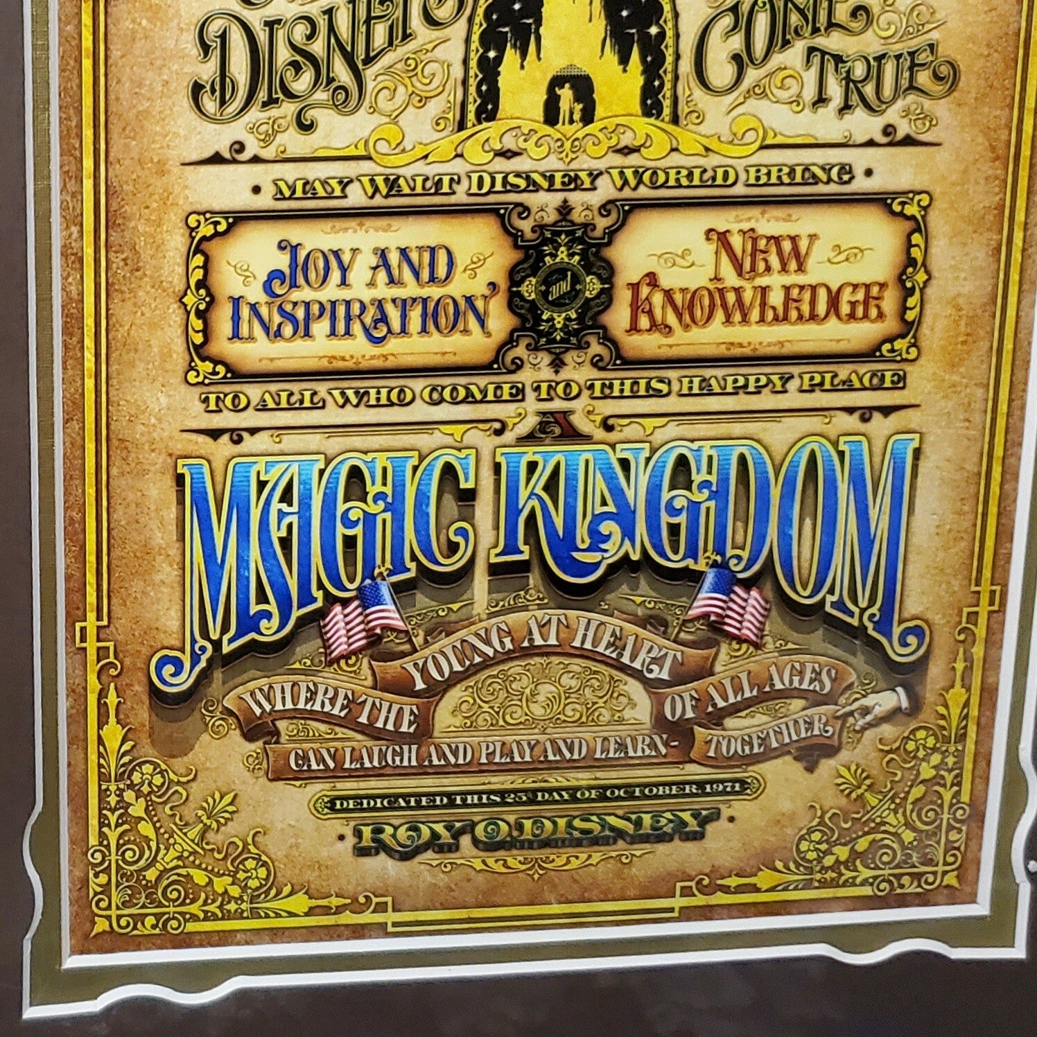 2021 Disney Parks 50th Anniversary Magic Kingdom Dedication Print Jeremy Fulton