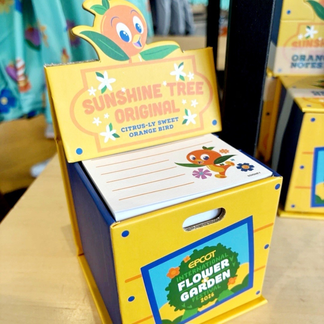 Disney Parks 2026 Epcot Flower Garden Festival Orange Bird Note Pad Paper Holder