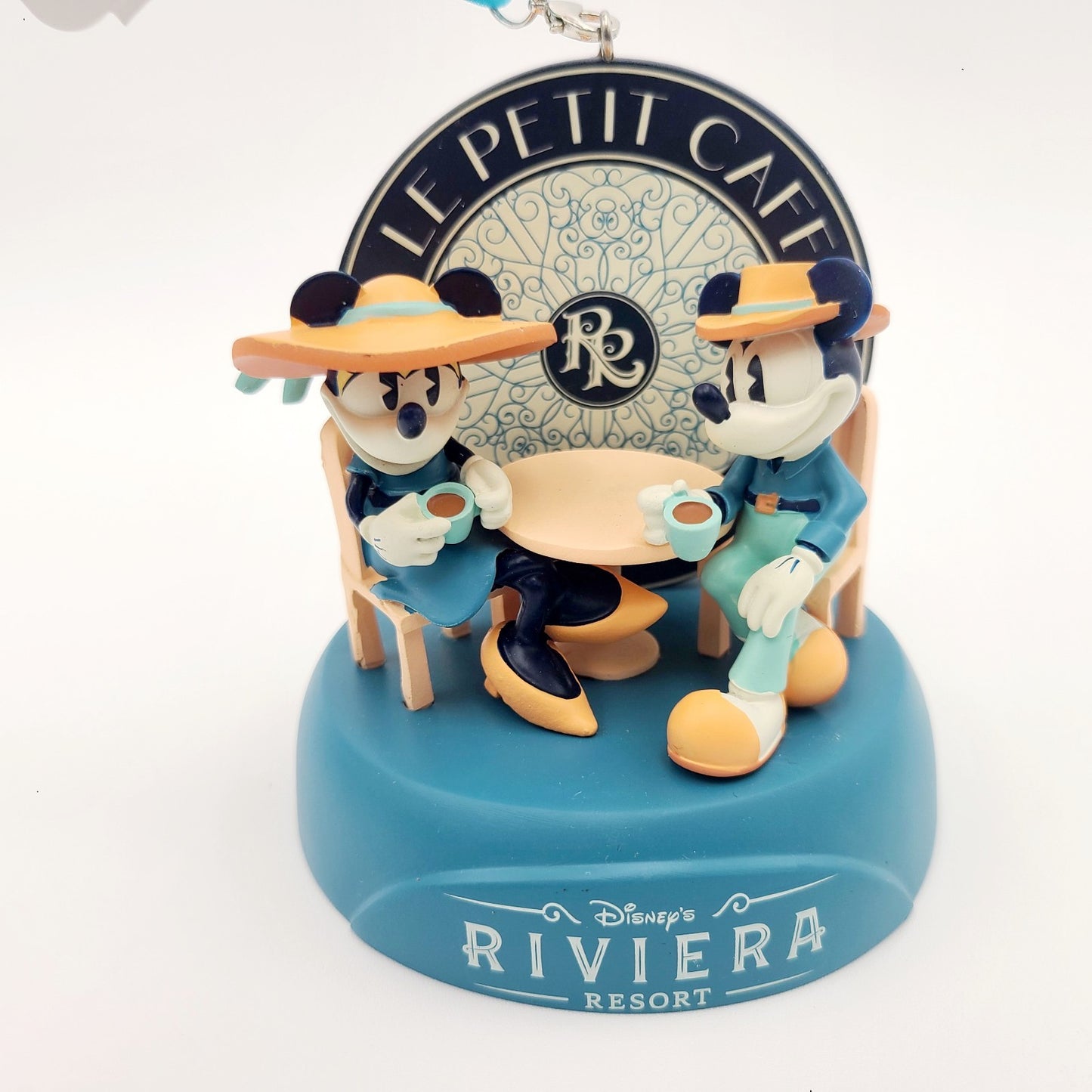 Disney Parks Riviera Resort Mickey & Minnie Tea Time LE Petit Cafe Ornament New