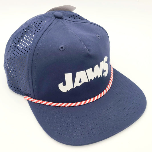 Universal Studios Jaws 50th Anniversary Adult Flat Bill Cap Baseball Hat New Tag