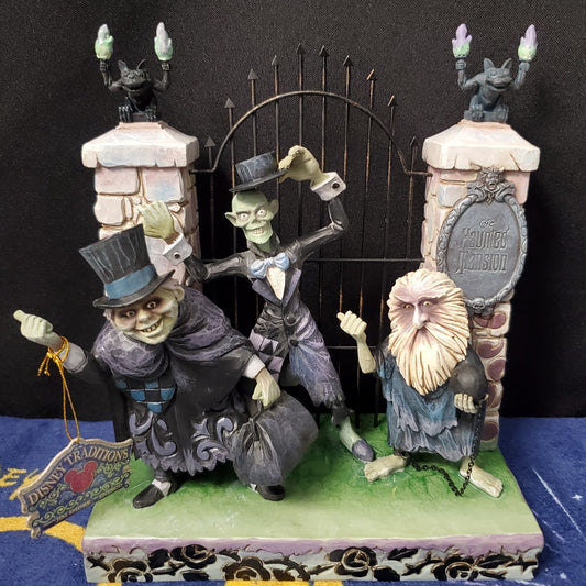 NEW Jim Shore Disney Park Traditions Haunted Mansion Hitchhiking Ghosts 4044185