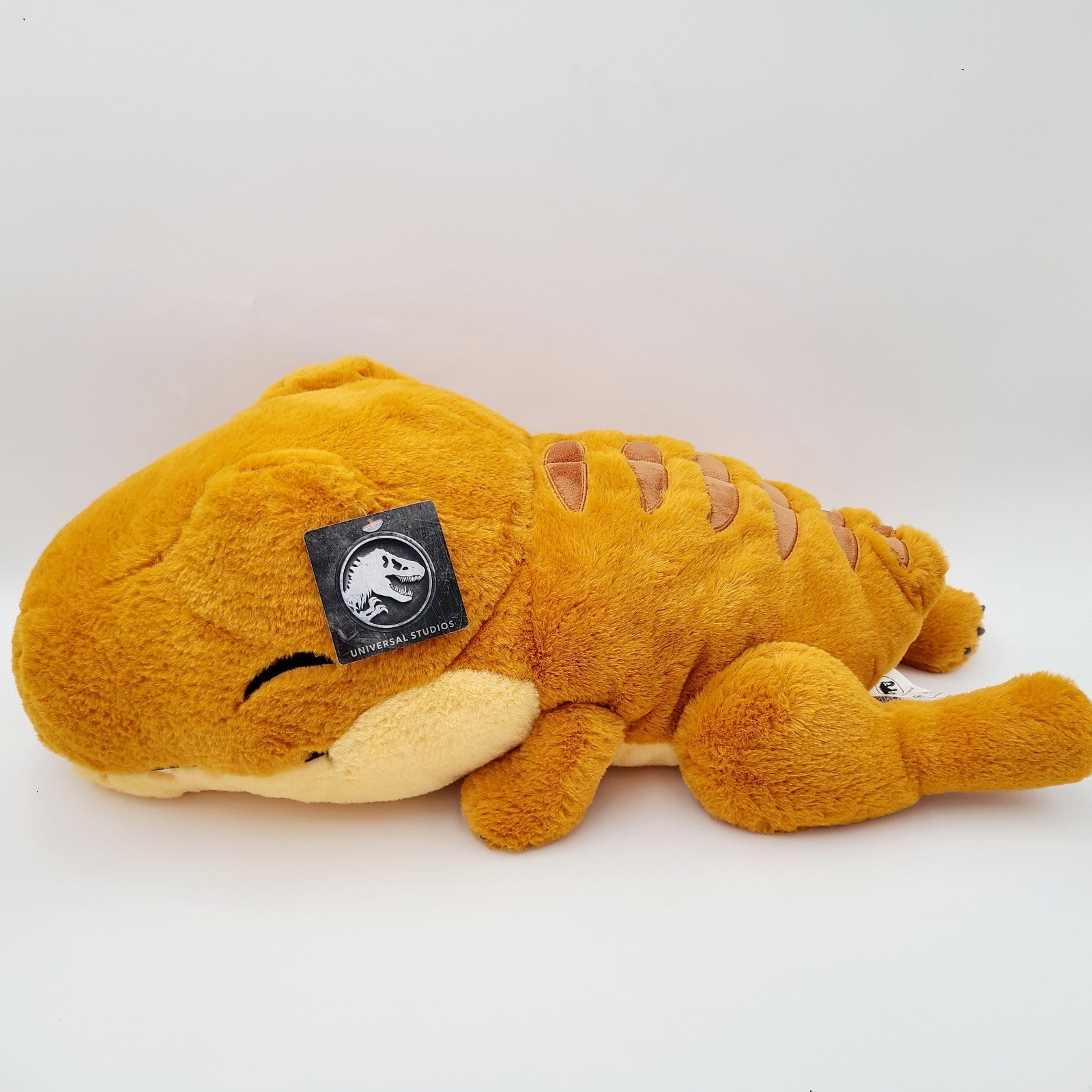 NEW Universal Studios Jurassic Park Jurassic World T-Rex Orange Sleeping Plush