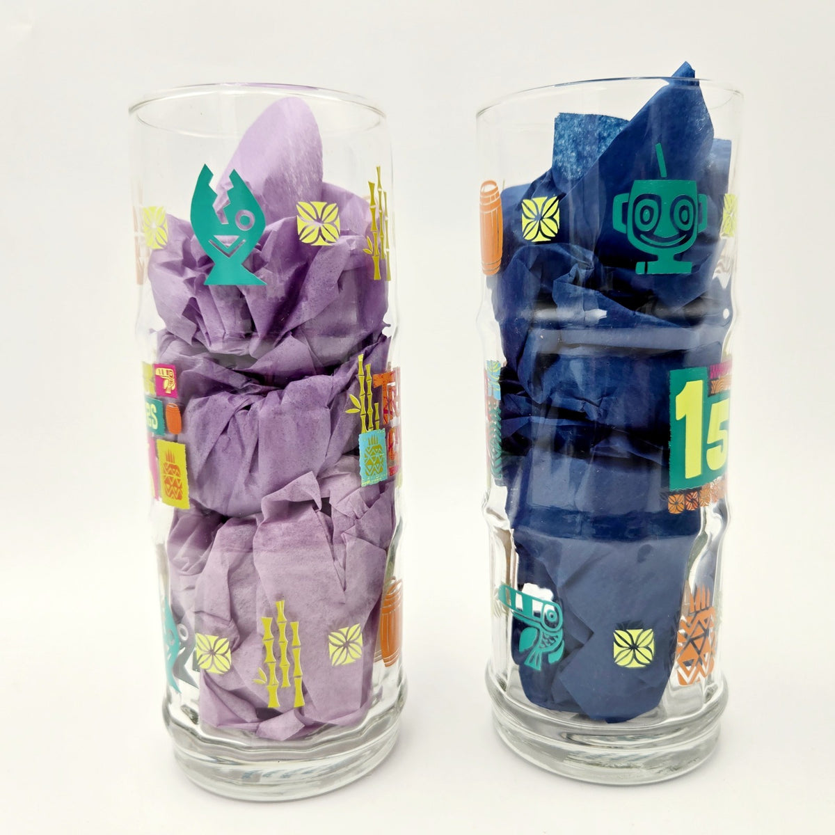 *Set Of 2* Disney Parks Trader Sam's Enchanted Tiki Bar 15th Anniversary Glass