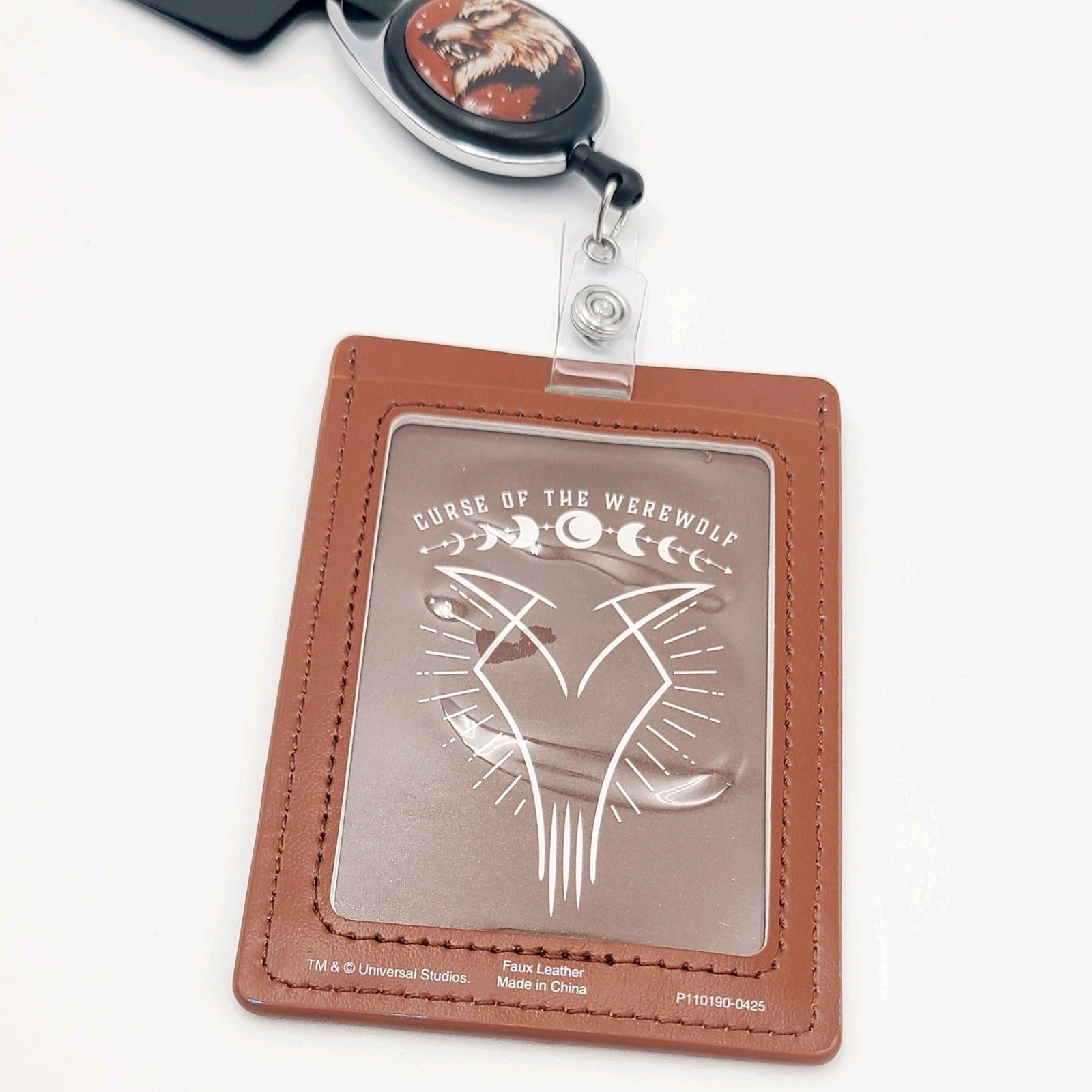 Universal Studios EPIC Dark Universe Curse Of The Werewolf Brown ID Badge Reel