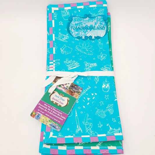 Set of 4 Placemats 2026 Walt Disney World Icons Park Maps Brochures Tomorrowland